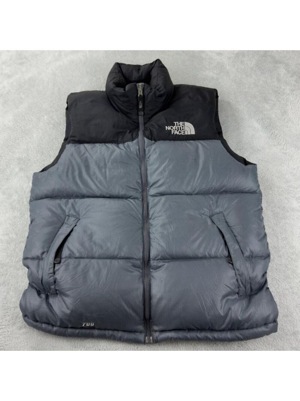 The North Face Grey Down Puffer Vest Men’s Size Medium